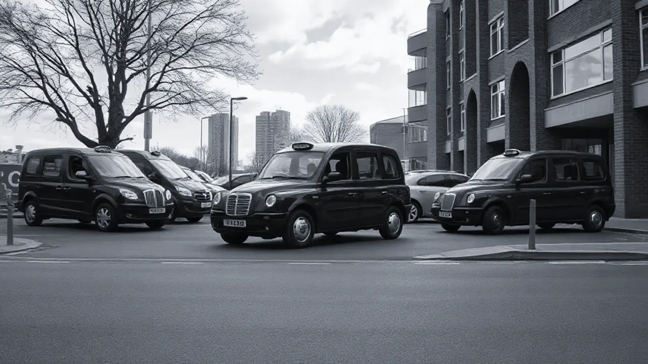 The site involved in Private hire vehicle, near Manchester, seen from a distance